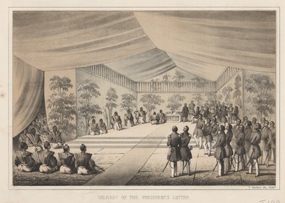 Überbringung des Briefes des Präsidenten, 1855 von Wilhelm Joseph Heine