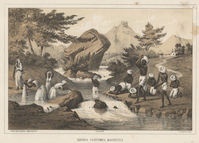 Hindoo-Kostüme, Mauritius, 1855 von Wilhelm Joseph Heine