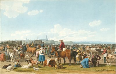 Viehmarkt in der Nähe von Genua, 1820 von Wilhelm Kobell Ritter von