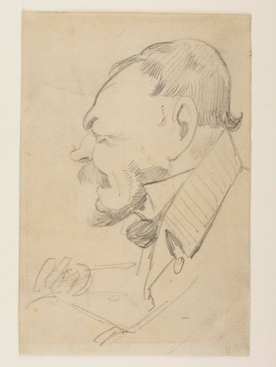 Karikatur von Gottlieb Bindesbøll von Wilhelm Marstrand