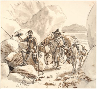 Don Quixote belehrt Sancho über den Ruhm und die Zukunft der Ritter von Wilhelm Marstrand