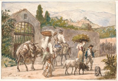 Bauern auf dem Weg nach Rom von Wilhelm Marstrand