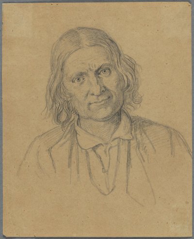 Studie eines Mannes, Studie für Kirchgänger, die in Leksand ankommen von Wilhelm Marstrand