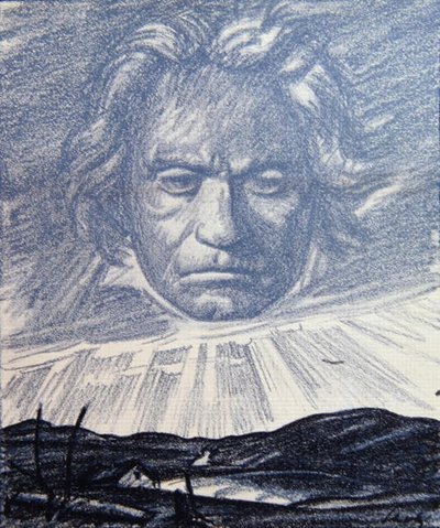 Eine Hommage an das Genie Beethovens, Illustration aus der Zeitschrift 