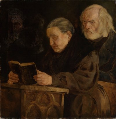 In der Kirche von Wilhelm Trübner
