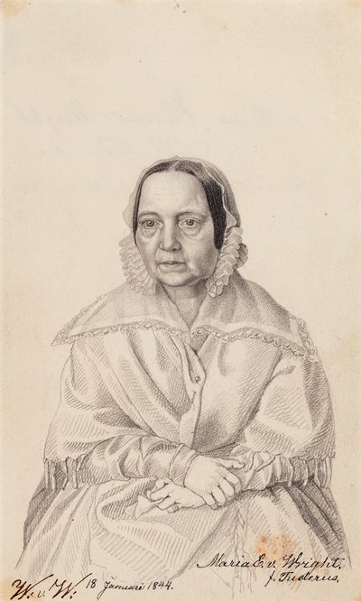 Maria Elisabeth von Wright, die Mutter des Künstlers von Wilhelm von Wright