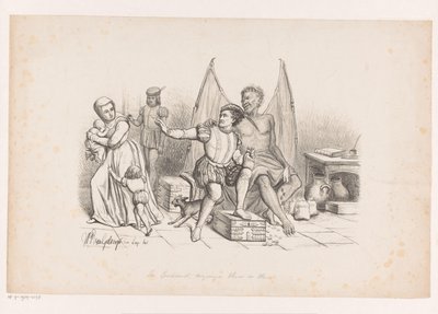 Mann besessen von Habgier von Wilhelmus Petrus van Geldorp