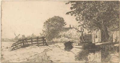 Haus am Wasser in der Binckhorst in Den Haag von Willem Adrianus Grondhout (signed by artist)