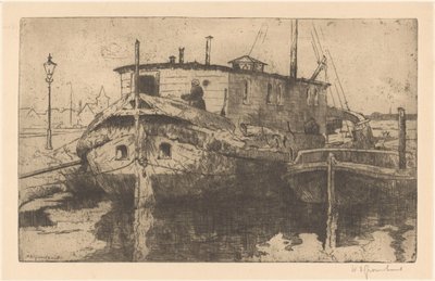 Laakhafen in Den Haag von Willem Adrianus Grondhout (signed by artist)