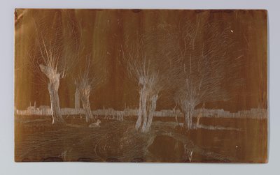 Weiden am Graben bei der Binckhorstlaan in Den Haag von Willem Adrianus Grondhout (signed by artist)