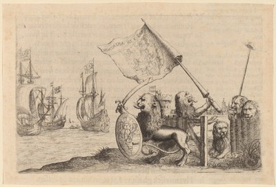 Löwen schützen den Garten der Vereinigten Provinzen, 1634 von Willem Basse