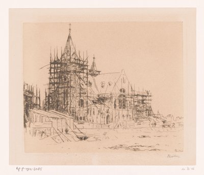Kirche im Bau von Willem Bastiaan Tholen (signed by artist)