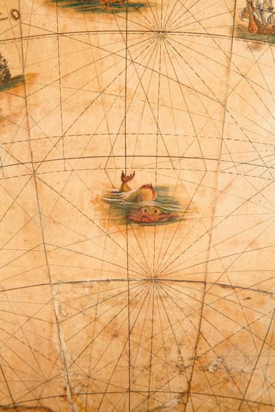 Detail eines Seeungeheuers von einem terrestrischen Globus, 1645/48 von Willem Blaeu