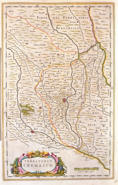Territorium von Crema, Italien, in 
