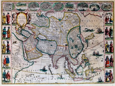 Das Theater der Welt oder der neue Atlas Amsterdam. Geografische Karte von Asien von Willem Janszoon Blaeu von Willem Blaeu
