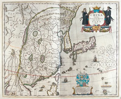 Erste von Blaeus Karten von China, in 