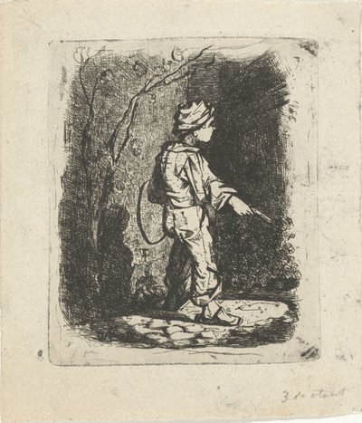 Junge mit Reifen von Willem Cornelis van Dijk