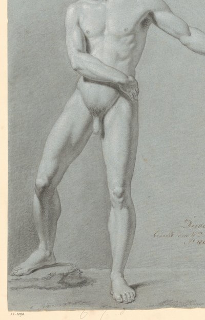 Stehender männlicher Akt, von vorne gesehen (3. Preis 1810) von Willem Grebner