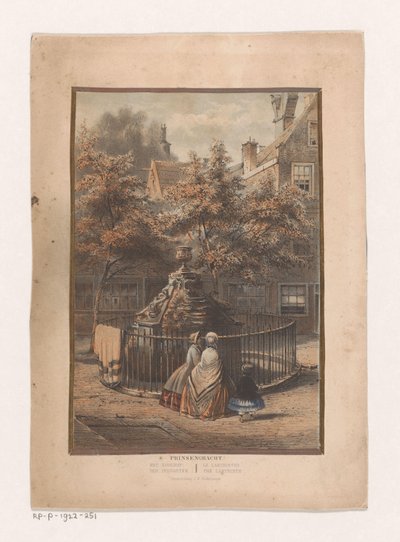 Brunnen und Innenhof an der Prinsengracht in Amsterdam von Willem Hekking jr.