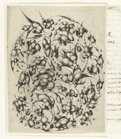 Goldschmiedebouquet mit stilisierten Blumen und Blättern von Willem Hondius