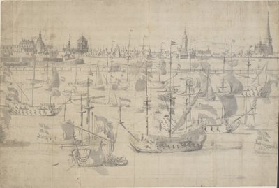 Die holländische Flotte vor Kopenhagens Reede 1658 von Willem I van de Velde