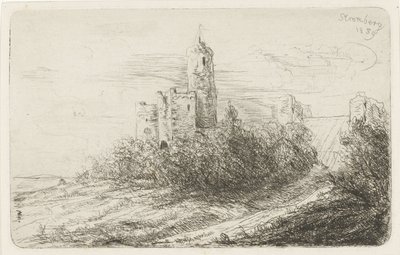Ruine des Schlosses Stromberg von Willem Matthias Jan van Dielen