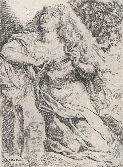 Maria Magdalena in der Wildnis, ca. 1613-14 von Willem Pietersz. Buytewech