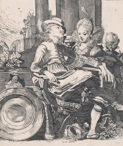 Das verliebte Paar: Lucelle und Ascagnes, 1616 von Willem Pietersz. Buytewech