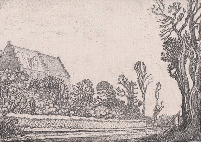 Das Haus mit dem Stufengiebel, aus Verscheyden Landtschapjes Verschiedene kleine Ländereien..., ca. 1616 von Willem Pietersz. Buytewech