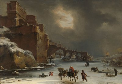 Stadtmauern im Winter von Willem Schellinks