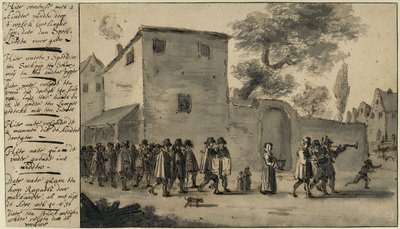 Prozession bei einer Kindstaufe in Nantes von Willem Schellinks