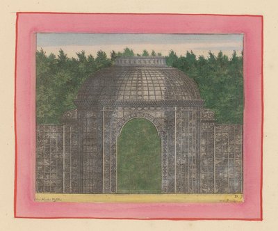 Laubengang mit Tor für eine Hecke in den Gärten von Versailles von Willem Swidde