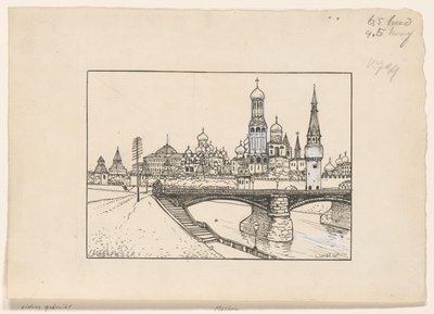 Ansicht des Kremls in Moskau von Ludwig Willem Reymert Wenckebach