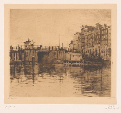 Ansicht der Kraansluis in Amsterdam von Willem Witsen (signed by artist)