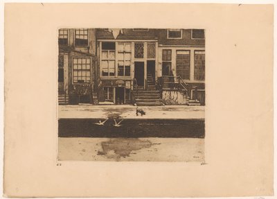 Ansicht von Grachtenhäusern in Amsterdam von Willem Witsen (signed by artist)