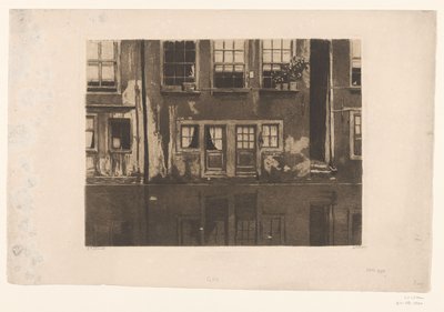 Häuser an der Oudezijds Achterburgwal in Amsterdam von Willem Witsen (signed by artist)