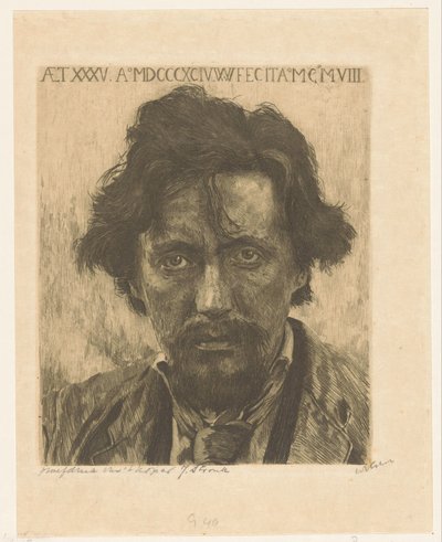 Porträt von Willem Kloos von Willem Witsen (signed by artist)