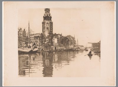Blick auf den Montelbaanstoren in Amsterdam von Willem Arnoldus Witsen