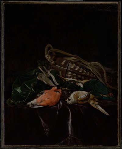 Stillleben mit toten Vögeln und Jagdtasche von Willem van Aelst