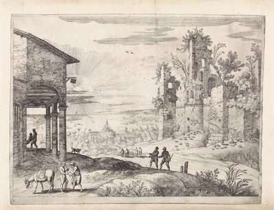 Landschaft mit dem barmherzigen Samariter bei der Herberge von Willem van Nieulandt (II)