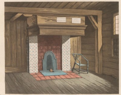 Interieur des Tsaar Peterhuisje in Zaandam, 1824 von Willem van Senus (possibly)