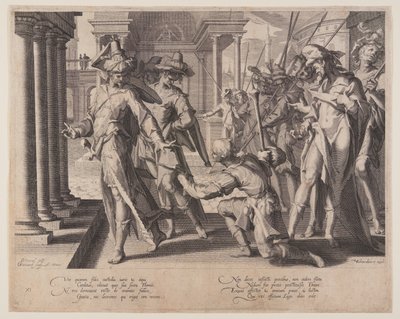 Allegorie der Gerechtigkeit, Platte 11 aus Throne der Gerechtigkeit (Thronus Iustitiae) von Willem van Swanenburgh