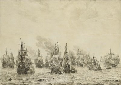 Die Schlacht von Livorno von Willem van de Velde (I)