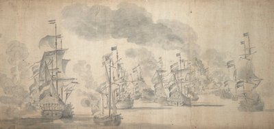 Die Schlacht von Solebay, 28. Mai - 7. Juni 1672 von Willem van de the Elder Velde