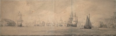Die niederländischen Ostindienfahrer segeln in Richtung Bok op Raa (Bjaelkero), 25. August-4. September 1665 von Willem van de the Elder Velde