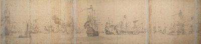 Die niederländische Flotte vor der Küste Hollands im November 1664 von Willem van de the Elder Velde