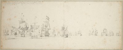 Das Friesland-Geschwader vor der Küste Schottlands von Willem van de the Elder Velde