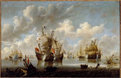Kampf in der Nordsee im 17. Jahrhundert von Willem van de Velde the Younger