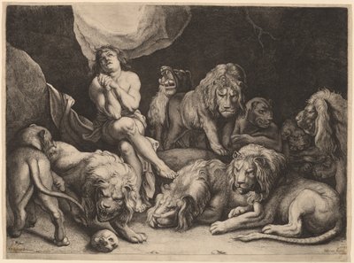 Daniel in der Löwengrube von Willem van der Leeuw after Sir Peter Paul Rubens