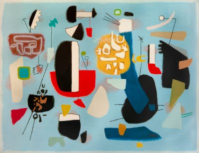 Dialog Rot-Blau von Willi Baumeister